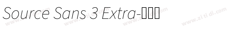 Source Sans 3 Extra字体转换 Source Sans 3 Extra字体转换